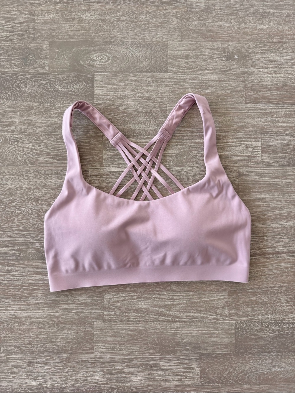 Lululemon Set Pink Haze FlexyFlex Strappy Yoga Bra + Hotty Hot HR 2.5” Shorts - Picture 3 of 15